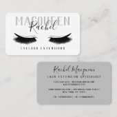 Minimalistische wimpers oogschaduw glitter wimperm visitekaartje (Voorkant / Achterkant)