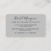 Minimalistische wimpers oogschaduw glitter wimperm visitekaartje (Achterkant)