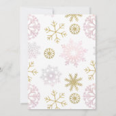 Minimalistische Winter Baby shower Uitnodiging (Achterkant)