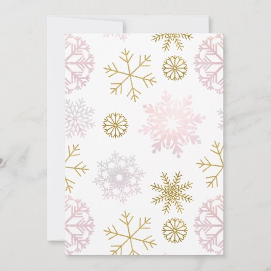 Minimalistische Winter Baby shower Uitnodiging (Achterkant)