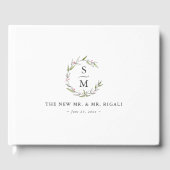 Minimalistische Winter Bruiloft Gast Boek Ideeën (Voorkant)