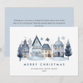 Minimalistische Winter Country Town Christmas Corp Feestdagenkaart (Voorkant / Achterkant)