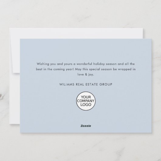 Minimalistische Winter Country Town Christmas Corp Feestdagenkaart (Achterkant)