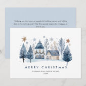 Minimalistische Winter Country Town Christmas Corp Feestdagenkaart (Voorkant / Achterkant)