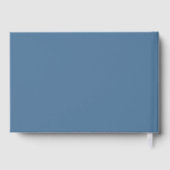Minimalistische Winter Dusty Blue Wedding Gastenboek (Achterkant)