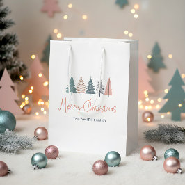 Minimalistische Winter Feestelijke Kerstboom Medium Cadeauzakje
