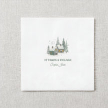 Minimalistische Winter 'Het Dorp' baby shower