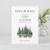 Minimalistische Winter Pine Forest-foto Sla de dat Kaart (Staand voorkant)