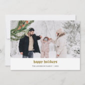 Minimalistische Winter Pine Krans Foto Feestdagenkaart (Voorkant)