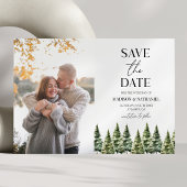 Minimalistische Winter Snowy Pine Trees Fotobruilo Save The Date