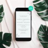 Minimalistische Winter Wedding Kaart