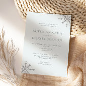 Minimalistische Winter Wedding Kaart