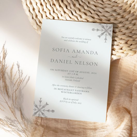 Minimalistische Winter Wedding Kaart