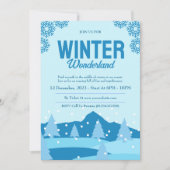 Minimalistische Winter Wonderland Party Kaart (Voorkant)