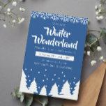 Minimalistische Winter Wonderland Party Kaart<br><div class="desc">Onze geïllustreerde uitnodigingen bieden een boeiende afwijking van de traditionele,  gewone design. Wat onze producten onderscheidt,  is hun unieke en betoverende geïllustreerde stijl. In plaats van conventionele,  simpele uitnodigingen,  doordringen we elk stuk met kunst en verbeelding,  en transformeren we je evenementenaankondiging in een kunstwerk.</div>