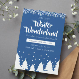 Minimalistische Winter Wonderland Party Kaart