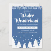 Minimalistische Winter Wonderland Party Kaart (Voorkant)