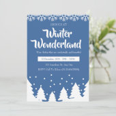 Minimalistische Winter Wonderland Party Kaart (Staand voorkant)