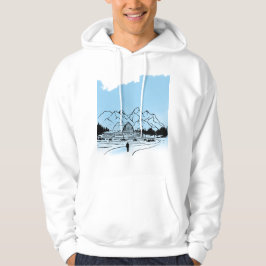 Minimalistische Winterbergavonturen Hoodie - Sneeu