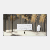 Minimalistische Winterbos Bureaumat (Keyboard & Muis)