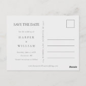 Minimalistische winterfoto's slaan de datum op briefkaart (Achterkant)