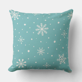 Minimalistische winterkussen in turquoise kussen
