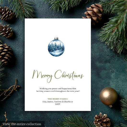 Minimalistische winterscène Kerst uitnodiging