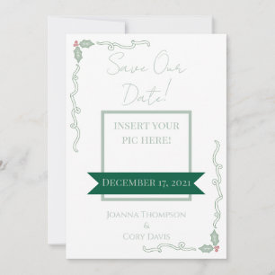 Minimalistische winterthema save-the-dates