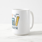 Minimalistische Wiskunde Onderwerp – Rekenmachine, Koffiemok (Voorkant rechts)