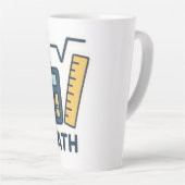 Minimalistische Wiskunde Onderwerp – Rekenmachine, Latte Mok (Rechterhoek)