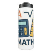 Minimalistische Wiskunde Onderwerp - Rekenmachine, Thermosbeker (Voorkant)