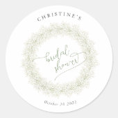 Minimalistische Wit-Baby met drijfmaten Ronde Sticker (Voorkant)