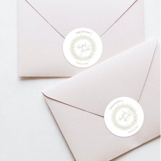 Minimalistische Wit-Baby met drijfmaten Ronde Sticker