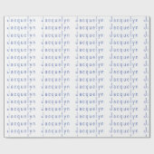 Minimalistische Wit Blauw Plain Elegante Moderne N Cadeaupapier (Vlak)