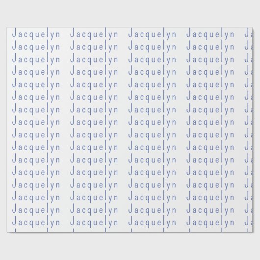 Minimalistische Wit Blauw Plain Elegante Moderne N Cadeaupapier (Vlak)