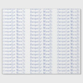 Minimalistische Wit Blauw Plain Elegante Moderne N Cadeaupapier (Vlak)