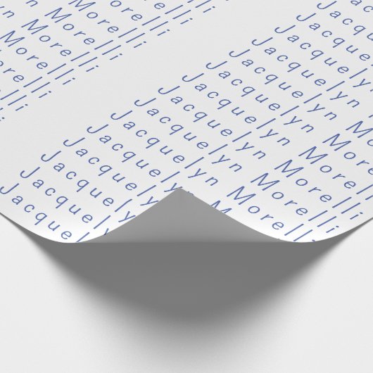 Minimalistische Wit Blauw Plain Elegante Moderne N Cadeaupapier (Hoek)