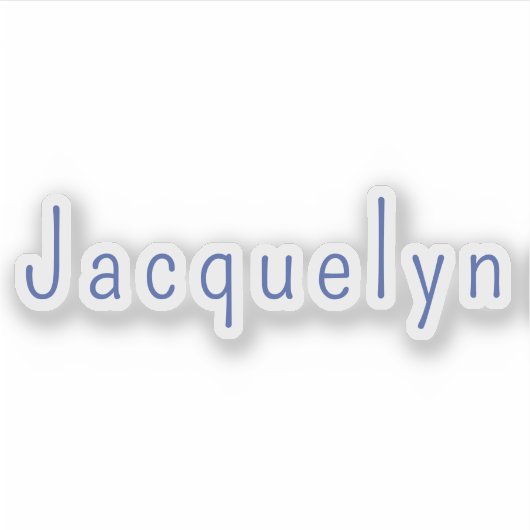 Minimalistische Wit Blauw Plain Elegante Moderne N Sticker (Voorkant)