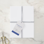 Minimalistische Wit Blauw Zakelijke Prijs Hang Lab Cadeaulabel (Met Touw)