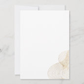 Minimalistische wit gouden geometrische bruiloft kaart (Achterkant)