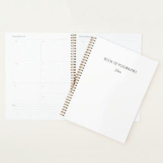 Minimalistische Wit Zwart  Jaar Planner