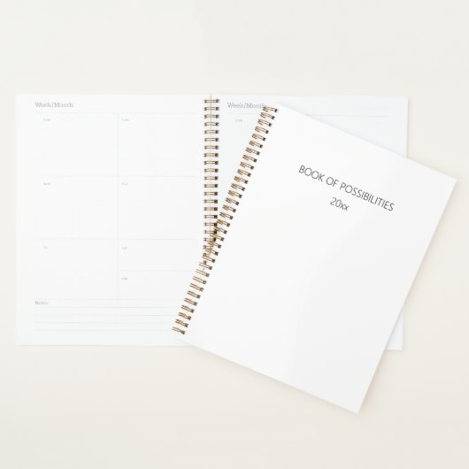 Minimalistische Wit Zwart Jaar Planner (Display)