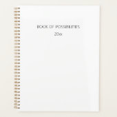 Minimalistische Wit Zwart Jaar Planner (Voorkant)