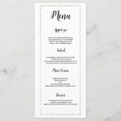 Minimalistische witgouden kalligrafie Bruiloft Men Programmakaart (Voorkant)