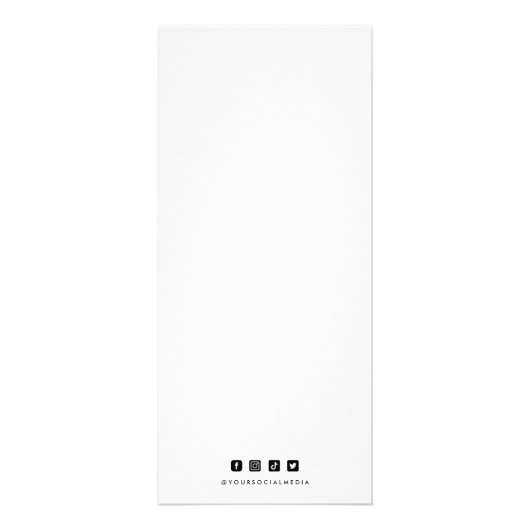 Minimalistische Witte 2 Foto Make-up Haar Prijslij Reclamekaart (Achterkant)