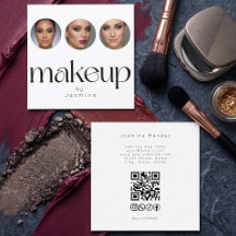 Minimalistische Witte 3 Foto MUA QR Code Socials