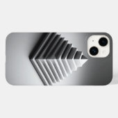 Minimalistische Witte 3D Piramide Hoesje - Modern (Achterkant (horizontaal))