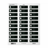 Minimalistische witte aangepaste logo bedrijfslabe etiket (Full Sheet)