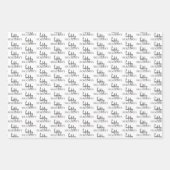 Minimalistische Witte Abstracte Boheemse Kerst Inpakpapier Vel (Voorkant 3)