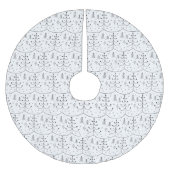 Minimalistische witte Abstracte kerstboom Rok (Voorkant)